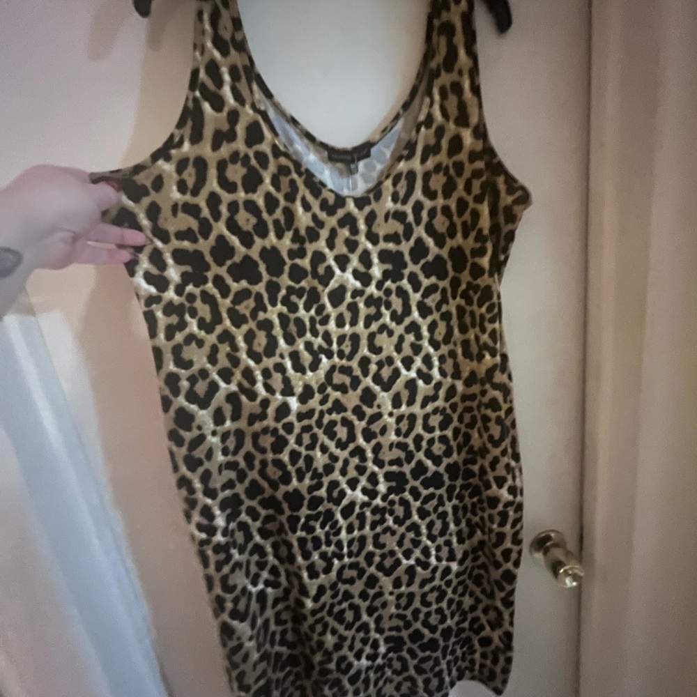 Leopard Print Bodycon Midi Dress
